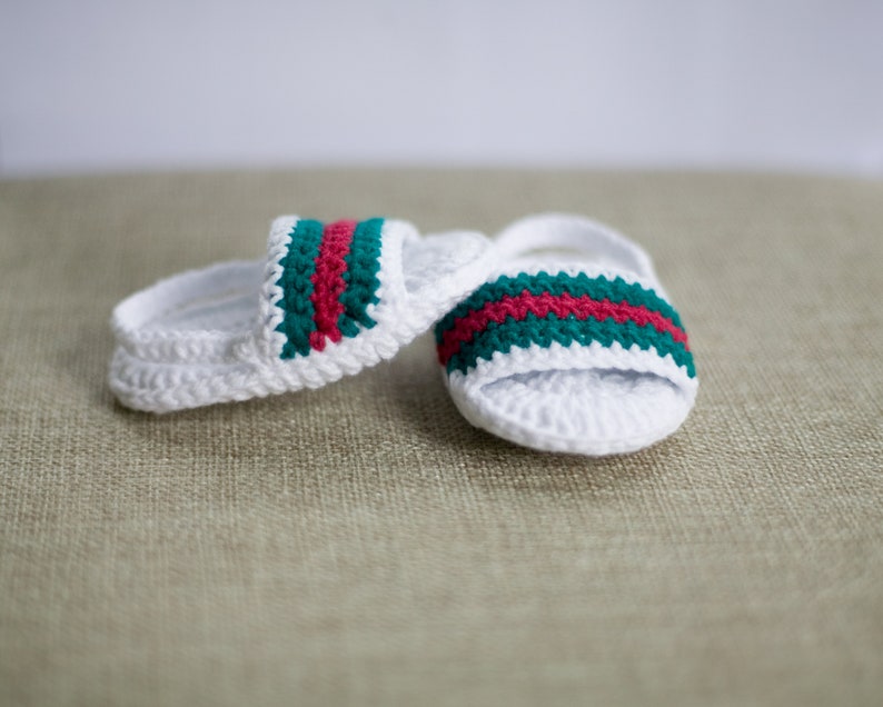 Crochet Baby Stripe Sandals
