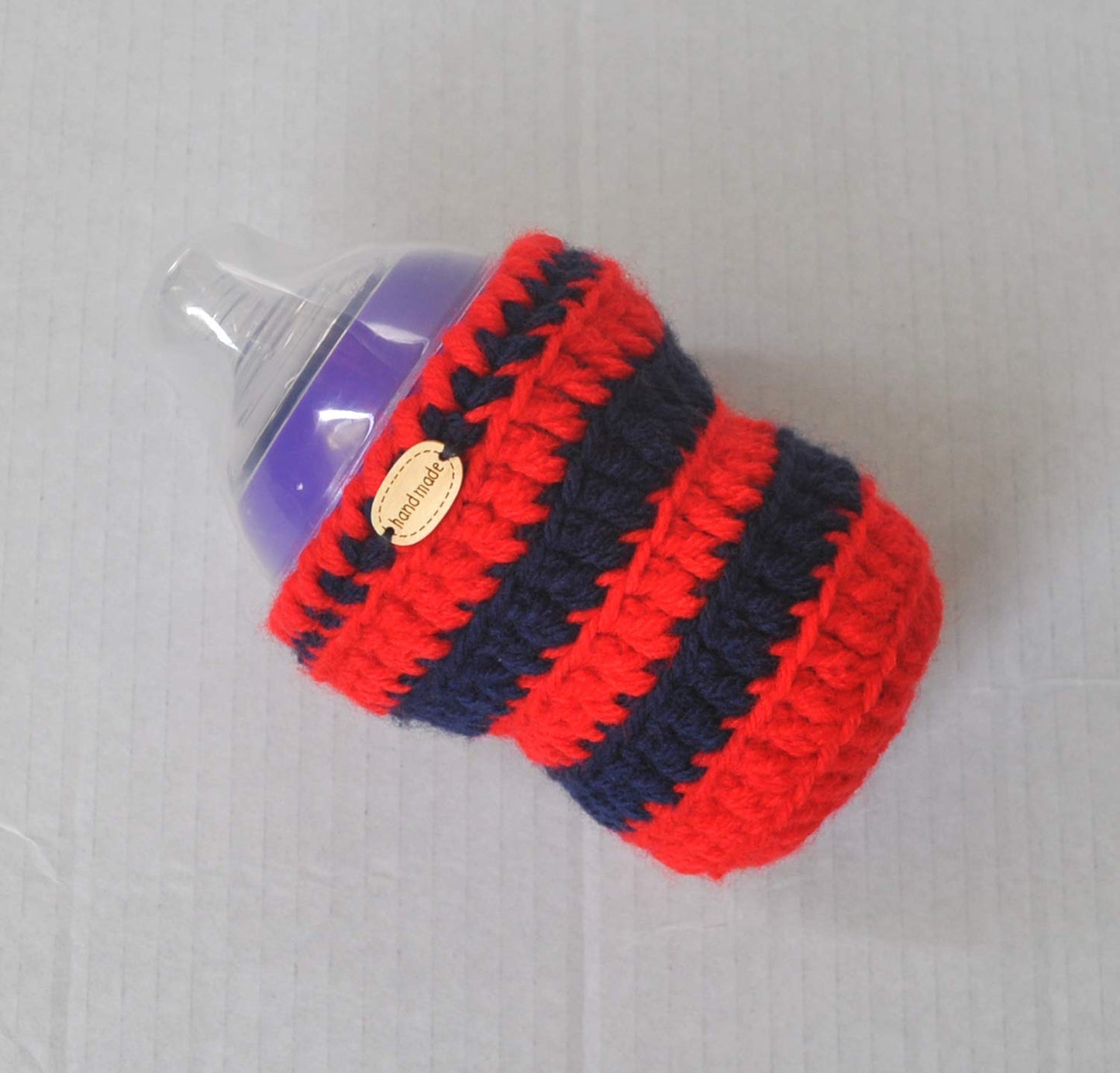 Crochet Baby Red Multicolour Feeder Cover