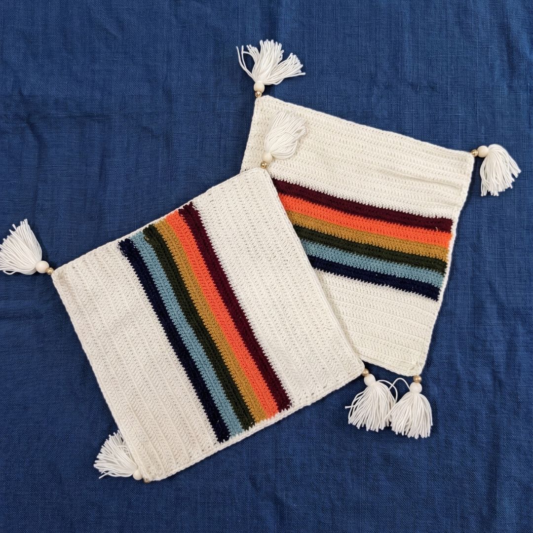 Crochet Rainbow Cushion Covers (2 Pcs)