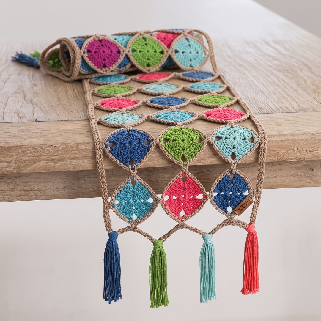 Crochet Dreamcatcher Table Runner