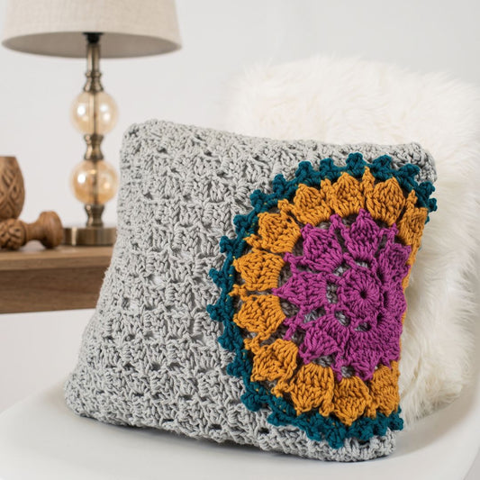 Crochet Flower Cushion Covers with a flower crochet design
