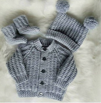 Handmade Crochet Baby Boy Outfit
