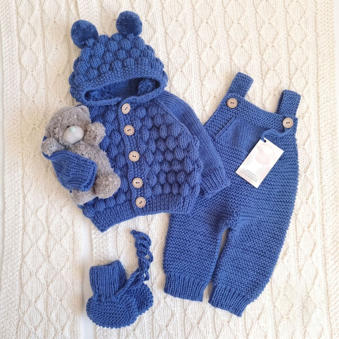 Crochet baby hoodie set