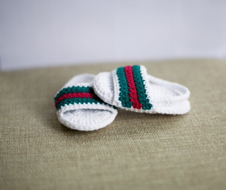 Crochet Baby Stripe Sandals