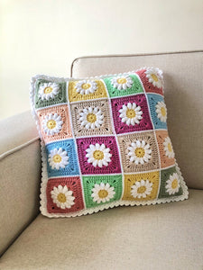 Handcrafted Floral Bliss Cushion Cover( 1pc )