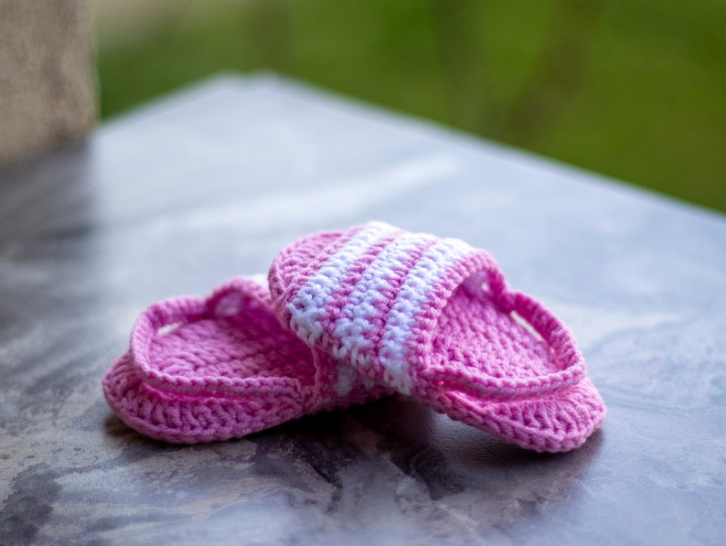 Crochet Baby Stripe Sandals