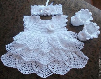 Crochet Baby Girl Dress (Newborn-4Y)(Pre-order)