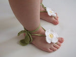 Crochet Baby Barefoot Sandals (0-6m)