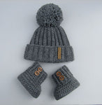 Handmade Baby Cap & Booties (0-12M)