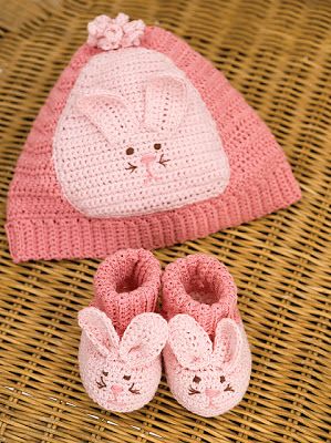 Handmade Crochet Cap and Booties Set