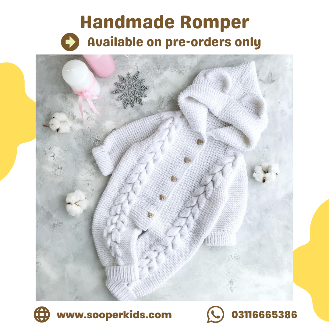 Handmade Romper- Size: 0M-2 Years