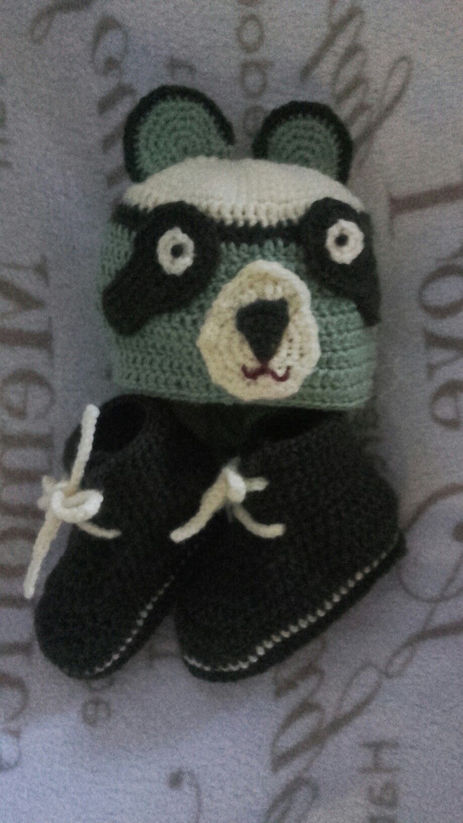 Handmade Crochet Cap and Booties Set