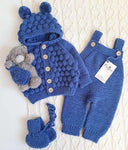 Handmade Crochet Outfit (Full Set)- Size: 0M-2 Years
