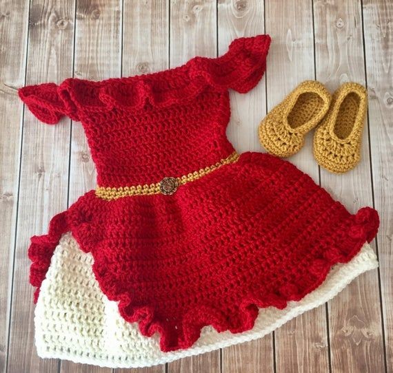 Handmade crochet baby girl dress