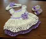 Crochet Baby Girl Dress - Size 0M-4Y (Multiple Designs)