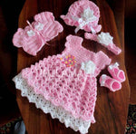 Crochet Baby Girl Dress - Size 0M-4Y (Multiple Designs)