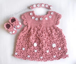 Crochet Baby Girl Dress - Size 0M-4Y (Multiple Designs)