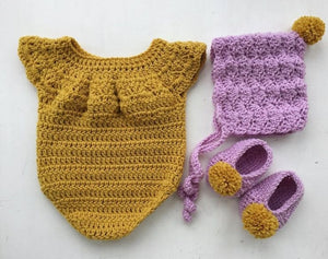 Crochet Baby Girl Dress - Size 0-24M (Multiple Designs)