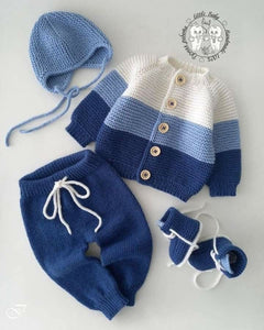 Handmade Baby Boy Outfit (Full Set)- Size: 0M-3Years