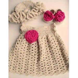 Crochet Baby Girl Dress - Size 0-24M (Multiple Designs)