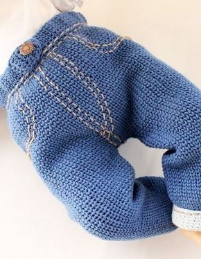 Handmade crochet baby trouser