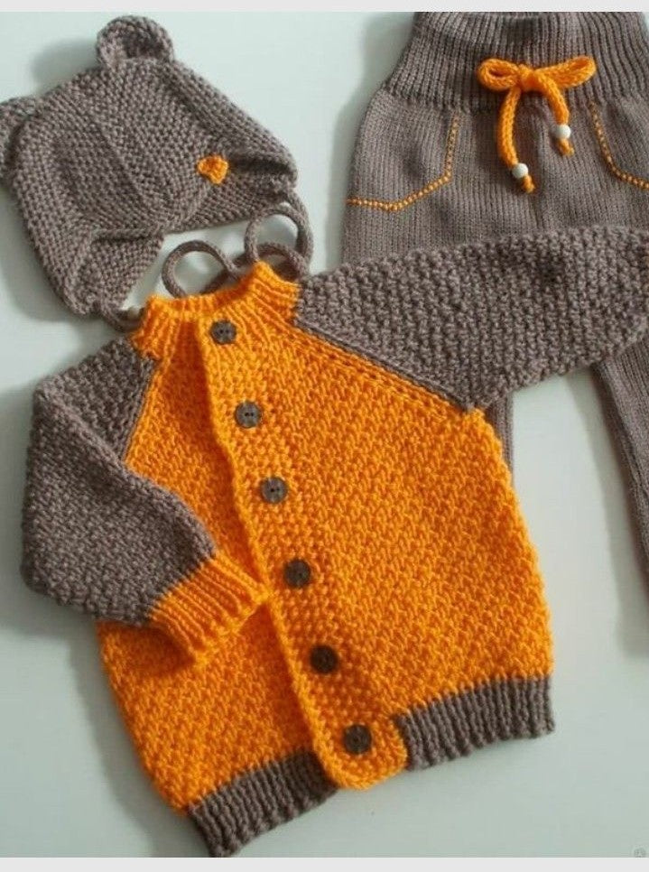 Handmade Crochet Outfit (Full Set)- Size: 0M-4Years