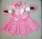 Crochet Baby Girl Dress - Size 0-24M (Multiple Designs)