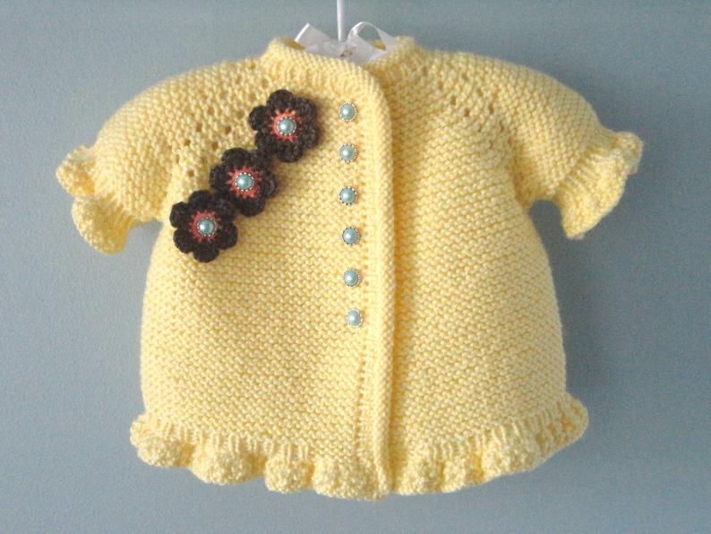 Crochet Baby Girl Sweater -  (0M-4Y)