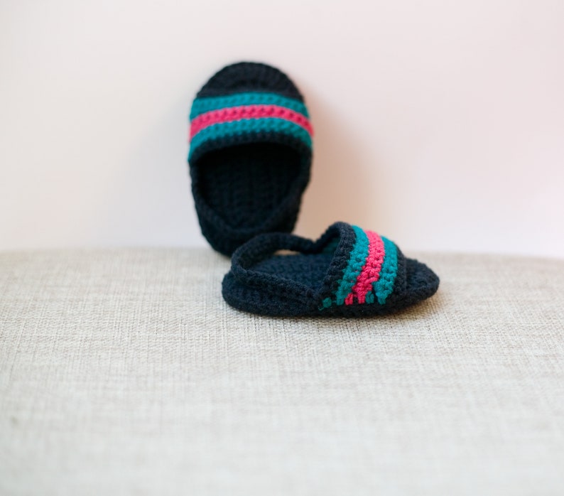 Crochet Baby Stripe Sandals