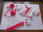 Crochet Baby Girl Dress - Size 0-24M (Multiple Designs)