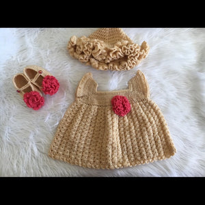 Crochet Baby Girl Dress - Size 0-24M (Multiple Designs)